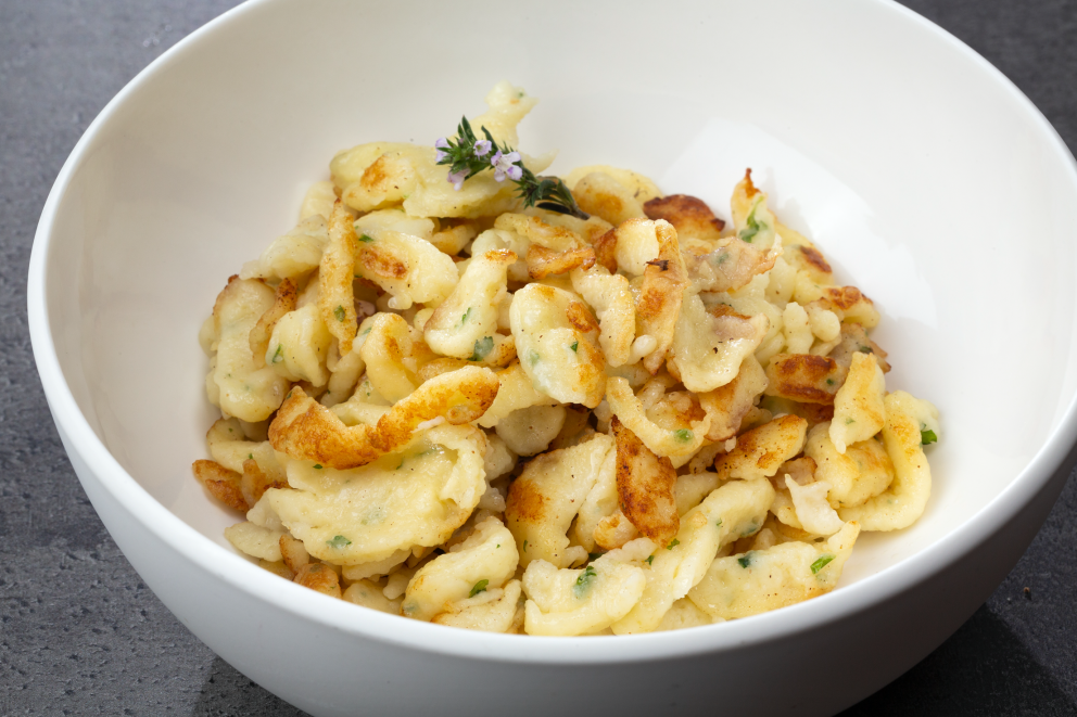 VEGE - Les spaetzles au fromage blanc
